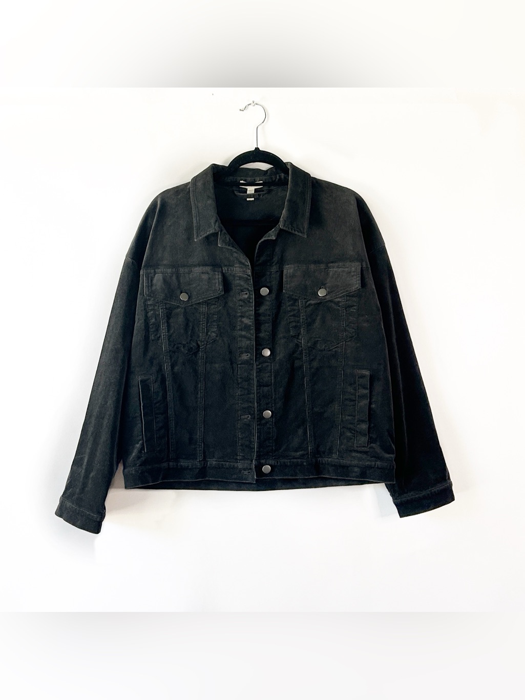 Eileen Fisher Black Corduroy Jacket